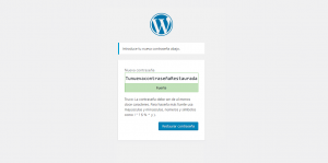 Obtener nueva contraseña WordPress